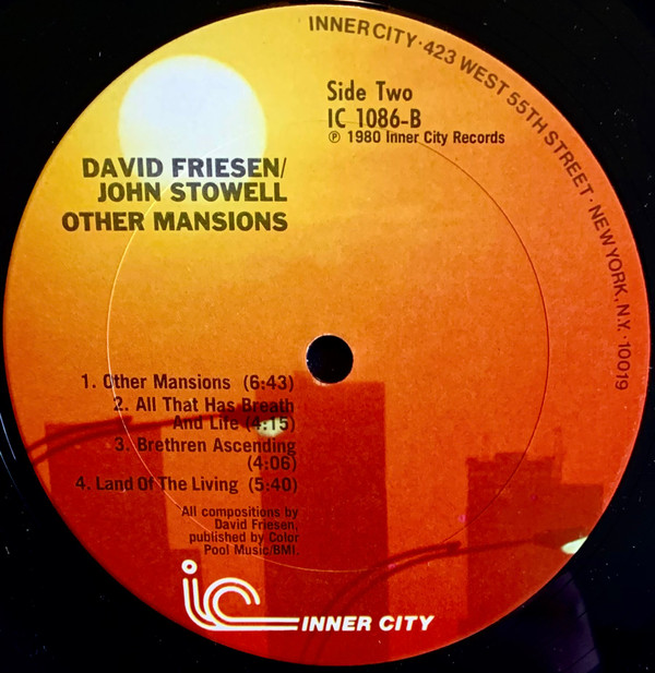 David Friesen, John Stowell - Other Mansions (LP, Album) (Very Good Plus (VG+)) - Image 4