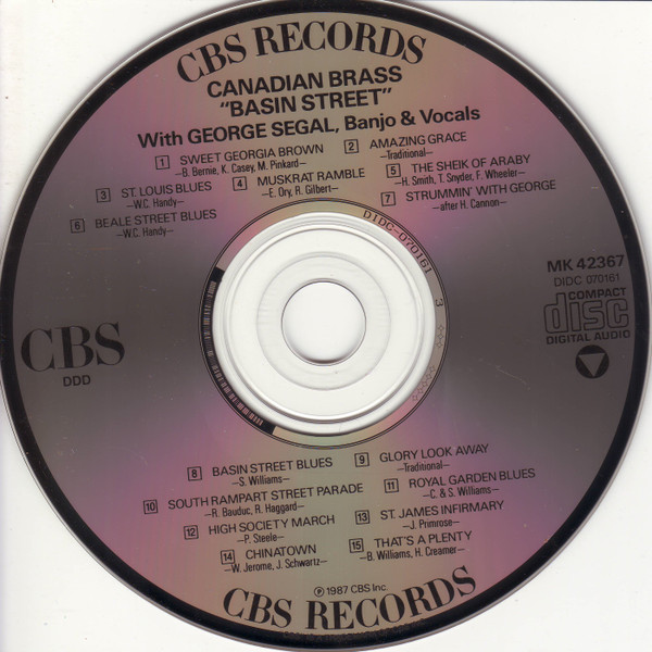 The Canadian Brass, George Segal - Basin Street (CD, Album) (Near Mint (NM or M-)) - Image 2