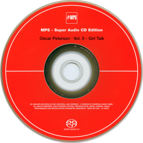 Oscar Peterson - Girl Talk (SACD, Hybrid, Album, RE, RM) (Near Mint (NM or M-)) - Image 3