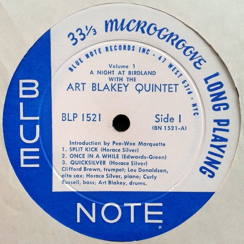 Art Blakey Quintet - A Night At Birdland, Volume 1 (LP, Comp, Mono, RE, RP) (Very Good (VG)) - Image 3