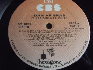 Dan Ar Braz - Allez Dire À La Ville (LP, Album) (Very Good Plus (VG+)) - Image 4
