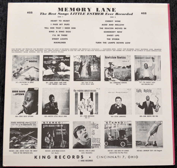 Esther Phillips - Memory Lane (LP, Album, Comp, RE) (Very Good Plus (VG+)) - Image 2