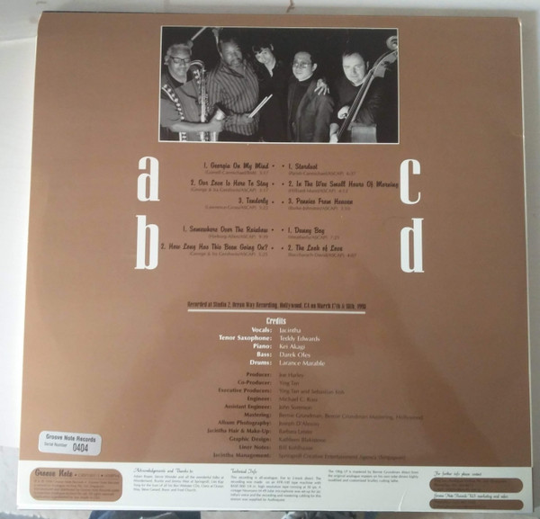 Jacintha - Here's To Ben. A Vocal Tribute To Ben Webster (2xLP, Album, 180) (Near Mint (NM or M-)) - Image 3