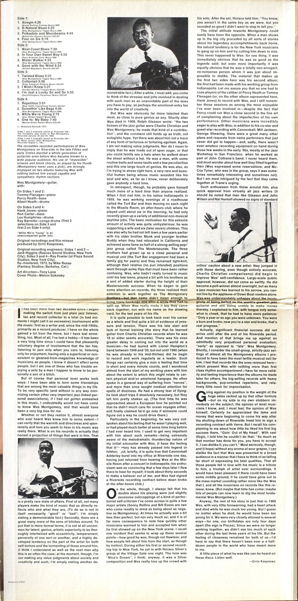 Wes Montgomery - While We're Young (2xLP, Album, Comp) (Very Good Plus (VG+)) - Image 5