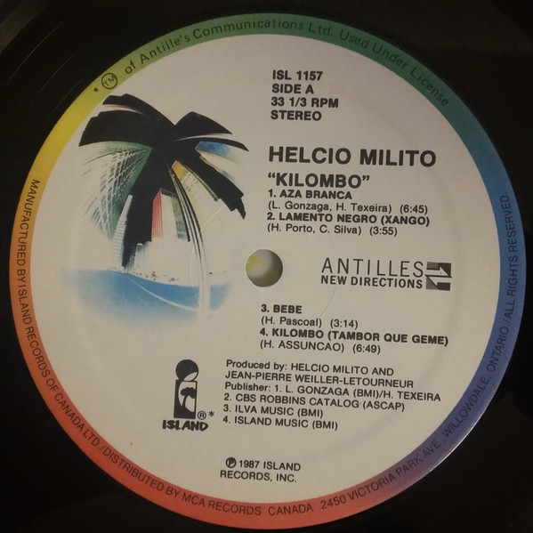 Helcio Milito* - Kilombo (LP, Album) (Very Good Plus (VG+)) - Image 2