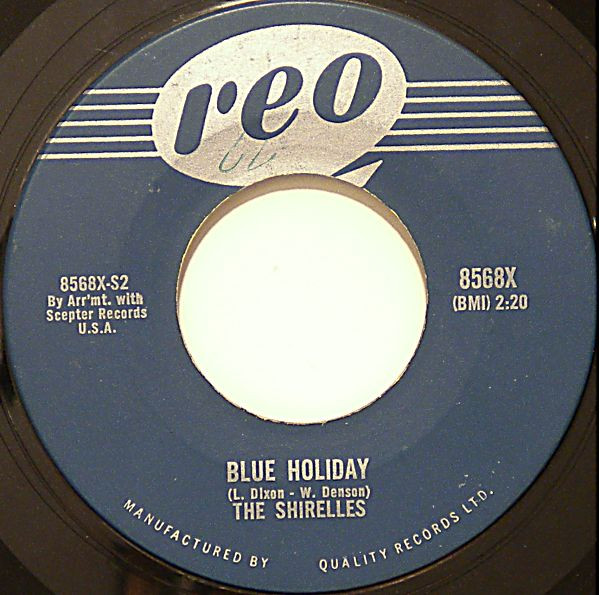 The Shirelles - Mama Said / Blue Holiday (7", Single) (Very Good Plus (VG+)) - Image 2
