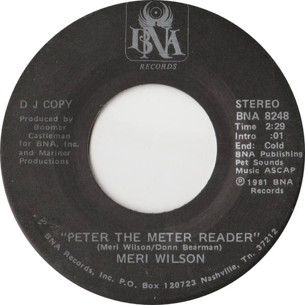 Meri Wilson - Peter The Meter Reader (7", Promo) (Near Mint (NM or M-)) - Image 2