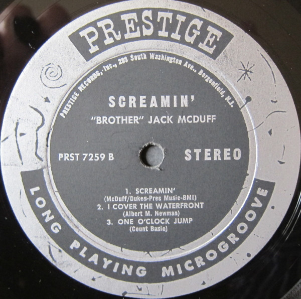 Brother Jack McDuff - Screamin' (LP, Album) (Very Good (VG)) - Image 4