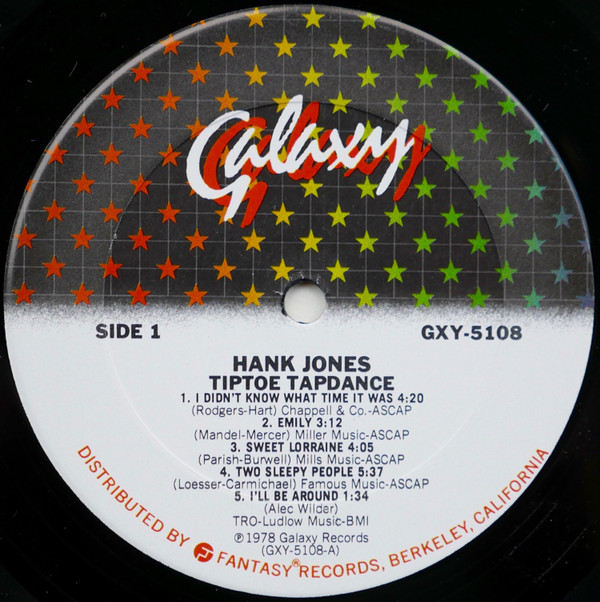 Hank Jones - Tiptoe Tapdance (LP, Album) (Very Good Plus (VG+)) - Image 4