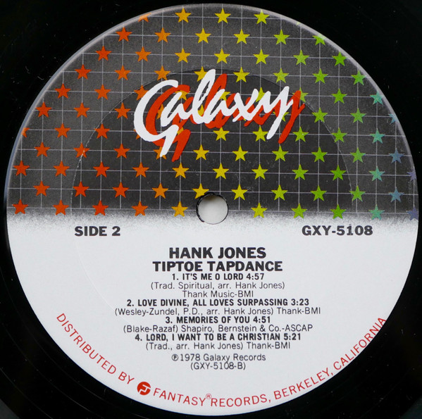 Hank Jones - Tiptoe Tapdance (LP, Album) (Very Good Plus (VG+)) - Image 5