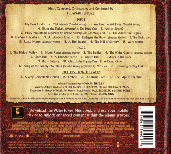 Howard Shore - The Hobbit: An Unexpected Journey (Original Motion Picture Soundtrack) (2xCD, Album, S/Edition) (Near Mint (NM or M-)) - Image 2