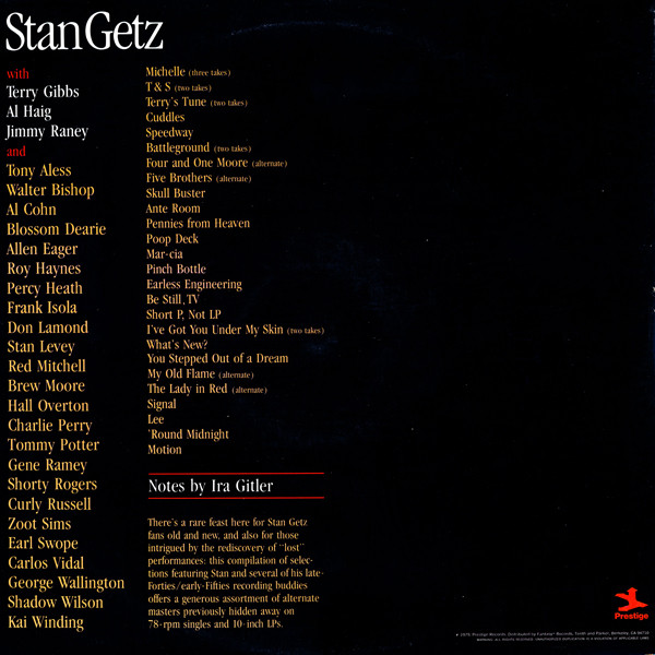 Stan Getz & Friends - Early Getz (2xLP, Comp) (Very Good Plus (VG+)) - Image 2