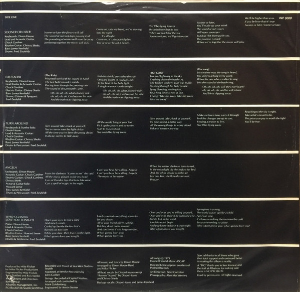 Dixon House Band - Fighting Alone (LP, Album) (Mint (M)) - Image 5