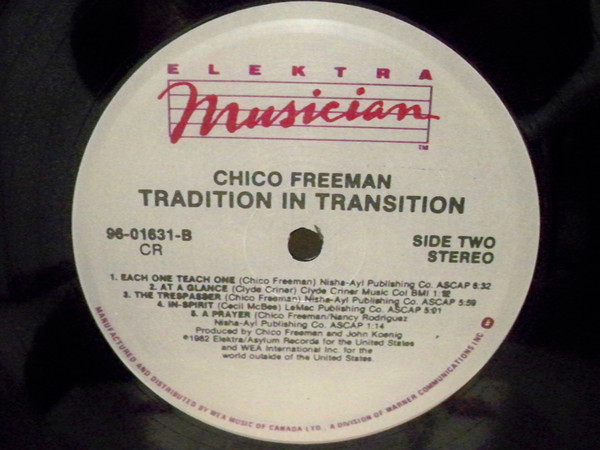 Chico Freeman - Tradition In Transition (LP, Album) (Very Good Plus (VG+)) - Image 3