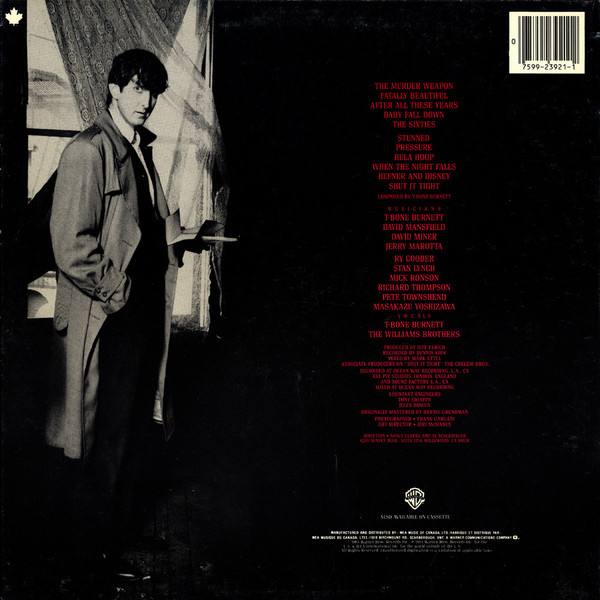 T-Bone Burnett - Proof Through The Night (LP, Album) (Very Good Plus (VG+)) - Image 2