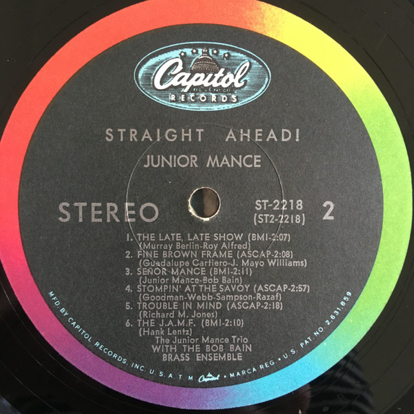 Junior Mance - Straight Ahead! (LP) (Very Good (VG)) - Image 4