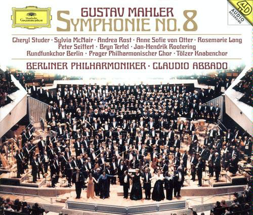 Gustav Mahler - Cheryl Studer · Sylvia McNair · Andrea Rost · Anne Sofie von Otter · Rosemarie Lang · Peter Seiffert · Bryn Terfel · Jan-Hendrik Rootering · Rundfunkchor Berlin · Prager Philharmonischer Chor* · Tölzer Knabenchor · Berliner Philharmoniker · Claudio Abbado - Symphonie No. 8 (2xCD, Album) (Near Mint (NM or M-))