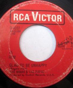 The Mamas & The Papas - Glad To Be Unhappy / Hey Girl (7", Single) (Near Mint (NM or M-))