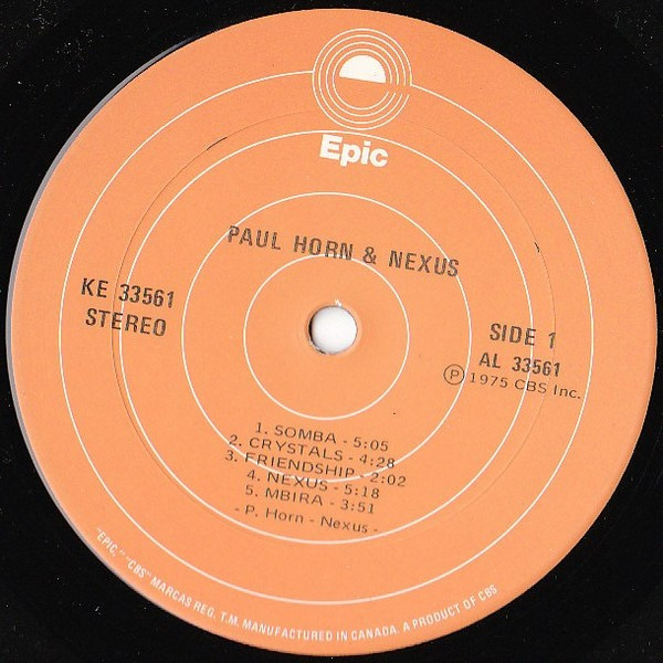 Paul Horn + Nexus (18) - Paul Horn + Nexus (LP, Album) (Very Good Plus (VG+)) - Image 2