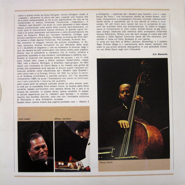 The Modern Jazz Quartet / John Lewis (2), Milt Jackson, Percy Heath, Connie Kay - I Giganti Del Jazz Vol. 5 (LP, Comp) (Near Mint (NM or M-)) - Image 3
