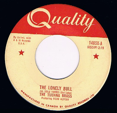 Herb Alpert & The Tijuana Brass - The Lonely Bull = El Solo Torro (7", Single) (Near Mint (NM or M-))