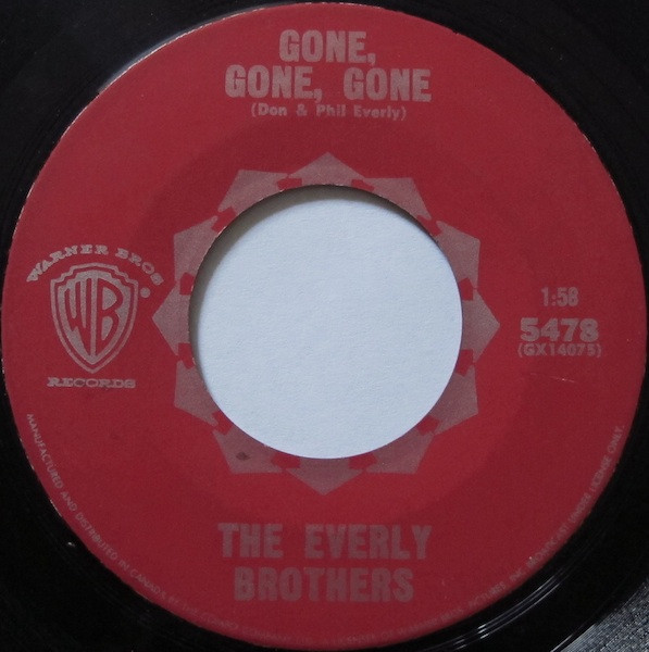 Everly Brothers - Gone, Gone, Gone (7", Single) (Very Good Plus (VG+))