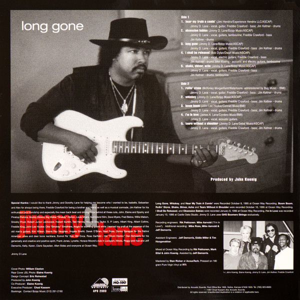 Jimmy D Lane* - Long Gone (LP, Album, 180) (Very Good Plus (VG+)) - Image 2