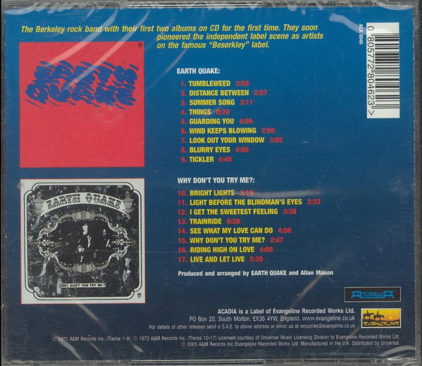 Earth Quake (2) - Purple (The A&M Recordings) (CD, Comp) (Near Mint (NM or M-)) - Image 2