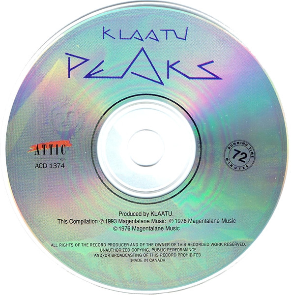 Klaatu - Peaks (CD, Comp, RM) (Near Mint (NM or M-)) - Image 3