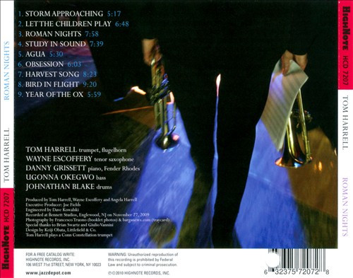 Tom Harrell - Roman Nights (CD, Album) (Near Mint (NM or M-)) - Image 2