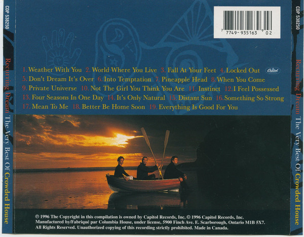 Crowded House - Recurring Dream: The Very Best Of Crowded House (CD, Comp, Club) (Mint (M)) - Image 3