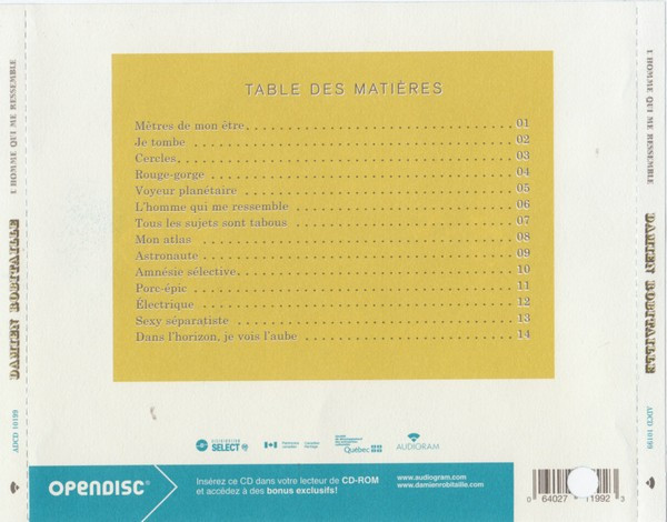 Damien Robitaille - L'Homme Qui Me Ressemble (CD, Album, Enh) (Near Mint (NM or M-)) - Image 4