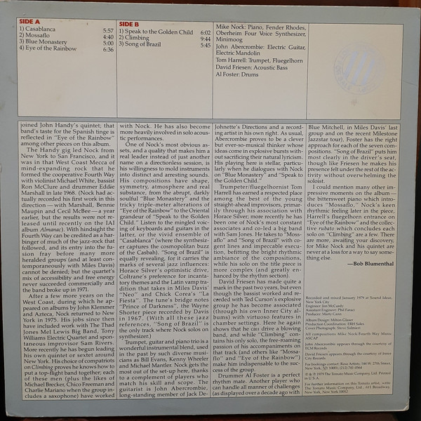 Mike Nock - Climbing (LP, Album, Promo) (Near Mint (NM or M-)) - Image 2