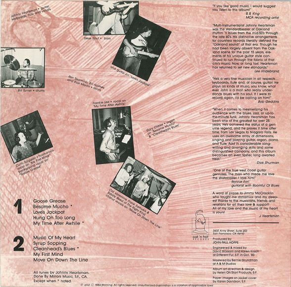 Johnny Heartsman - Music Of My Heart (LP, Album) (Very Good Plus (VG+)) - Image 2