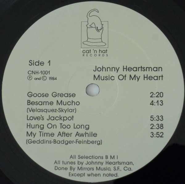 Johnny Heartsman - Music Of My Heart (LP, Album) (Very Good Plus (VG+)) - Image 3