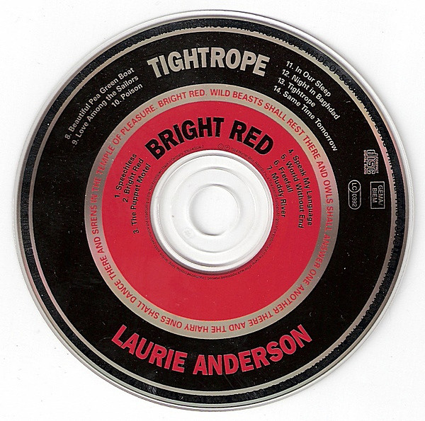 Laurie Anderson - Bright Red (CD, Album) (Mint (M)) - Image 3