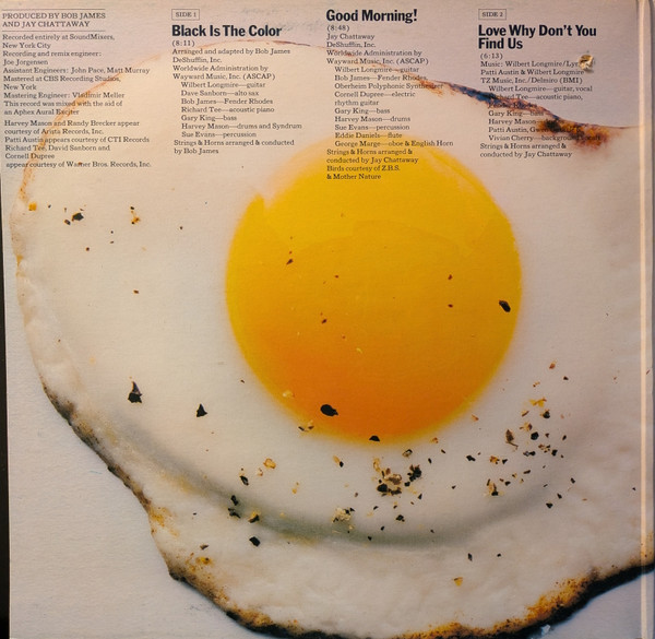 Wilbert Longmire - Sunny Side Up (LP, Album, Gat) (Very Good Plus (VG+)) - Image 3