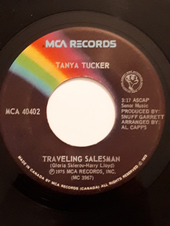 Tanya Tucker - Lizzie And The Rainman / Traveling Salesman (7", Single) (Very Good Plus (VG+)) - Image 2