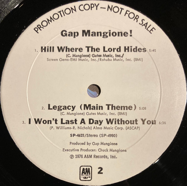 Gap Mangione - Gap Mangione ! (LP, Album, Promo) (Near Mint (NM or M-)) - Image 4