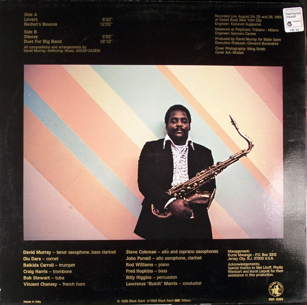 David Murray Big Band - Live At "Sweet Basil" - Vol. 1 (LP) (Near Mint (NM or M-)) - Image 4