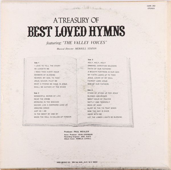 The Valley Voices - A Treasury Of Best Loved Hymns (2xLP, Album) (Mint (M)) - Image 2