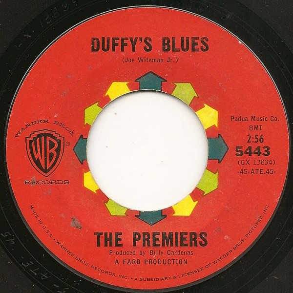 The Premiers - Farmer John / Duffy's Blues (7", Single) (Very Good Plus (VG+)) - Image 2