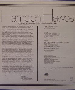 Alternative view of Hampton Hawes - Recorded Live At The Great American Music Hall (LP, Album) (Near Mint (NM or M-))