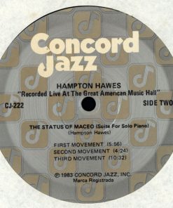 Hampton Hawes - Recorded Live At The Great American Music Hall (LP, Album) (Near Mint (NM or M-)) - Image 4