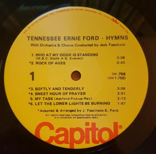 Tennessee Ernie Ford - Hymns (LP, Album, RE) (Mint (M)) - Image 3