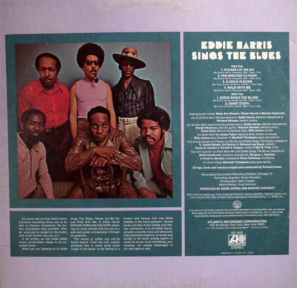 Eddie Harris - Sings The Blues (LP, Album, MO) (Near Mint (NM or M-)) - Image 2