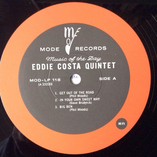 Eddie Costa Quintet - Eddie Costa Quintet (LP, Album, Mono, RE, 183) (Near Mint (NM or M-)) - Image 3