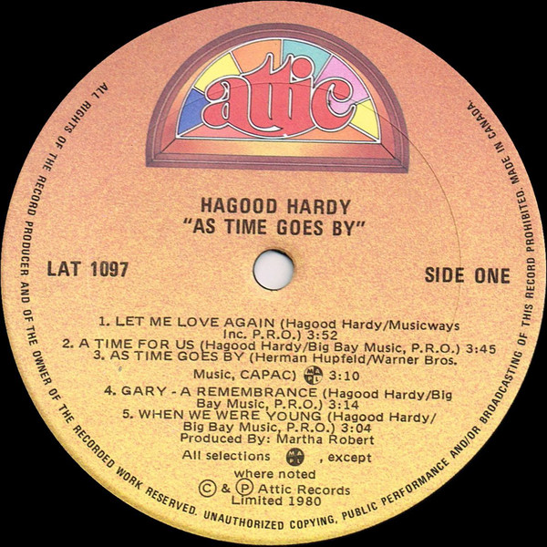 Hagood Hardy - As Time Goes By (LP, Album) (Near Mint (NM or M-)) - Image 3