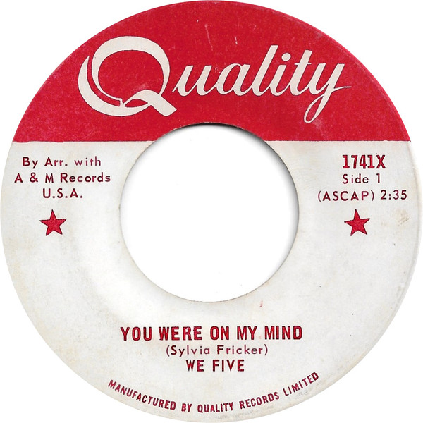 We Five - You Were On My Mind (7", Single) (Near Mint (NM or M-))