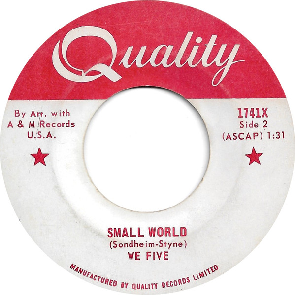 We Five - You Were On My Mind (7", Single) (Near Mint (NM or M-)) - Image 2